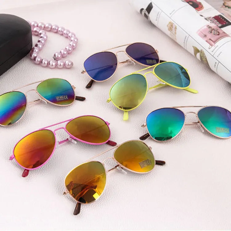 Spring and Summer New New Style 3024 Children's Reflective Popular Children's Goggles Boys Color Sunglasses Sunglasses Glasses