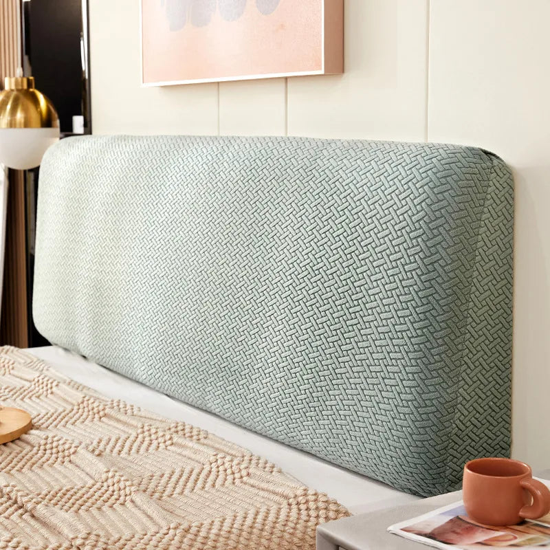 Nordic all-inclusive bed head cover dustproof elastic jacquard bedside cover sofa backrest 1.5m 1.8m protective cover