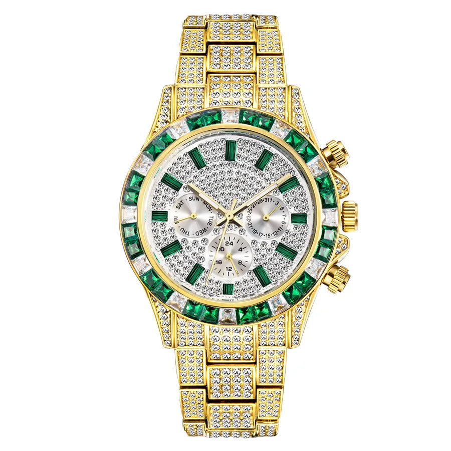 Fashion Geometric Butterfly Double Snap Quartz Men's Watches