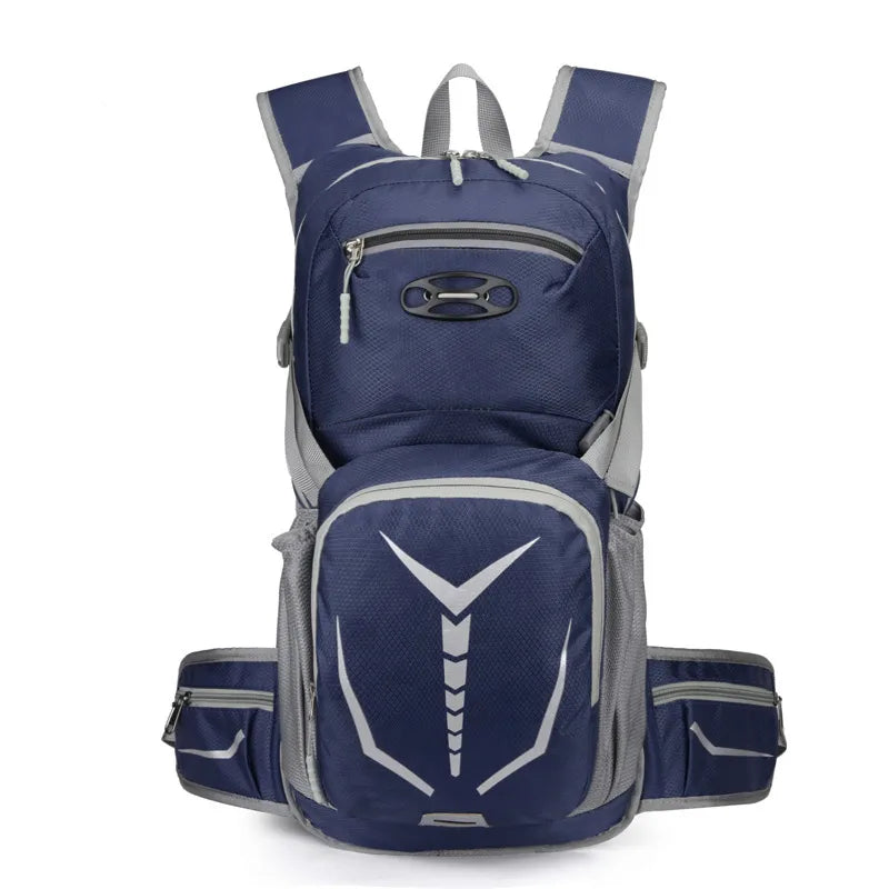 sports solid color square zipper functional backpack