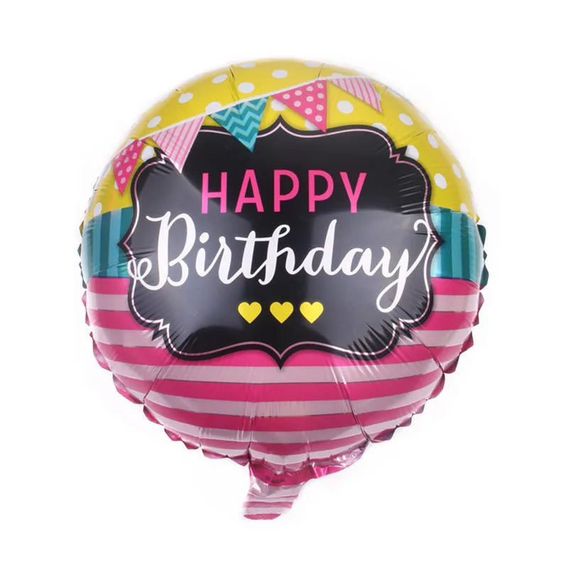 Birthday Cute Modern Style Letter Color Block Aluminum Film Birthday Balloons