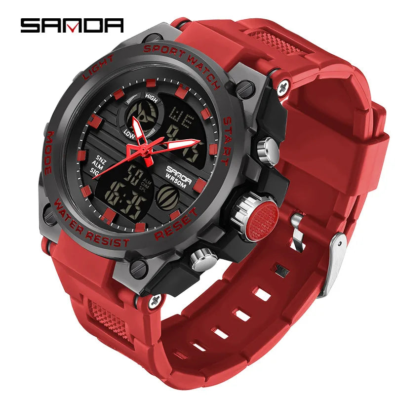 modern style solid color electronic men's watches