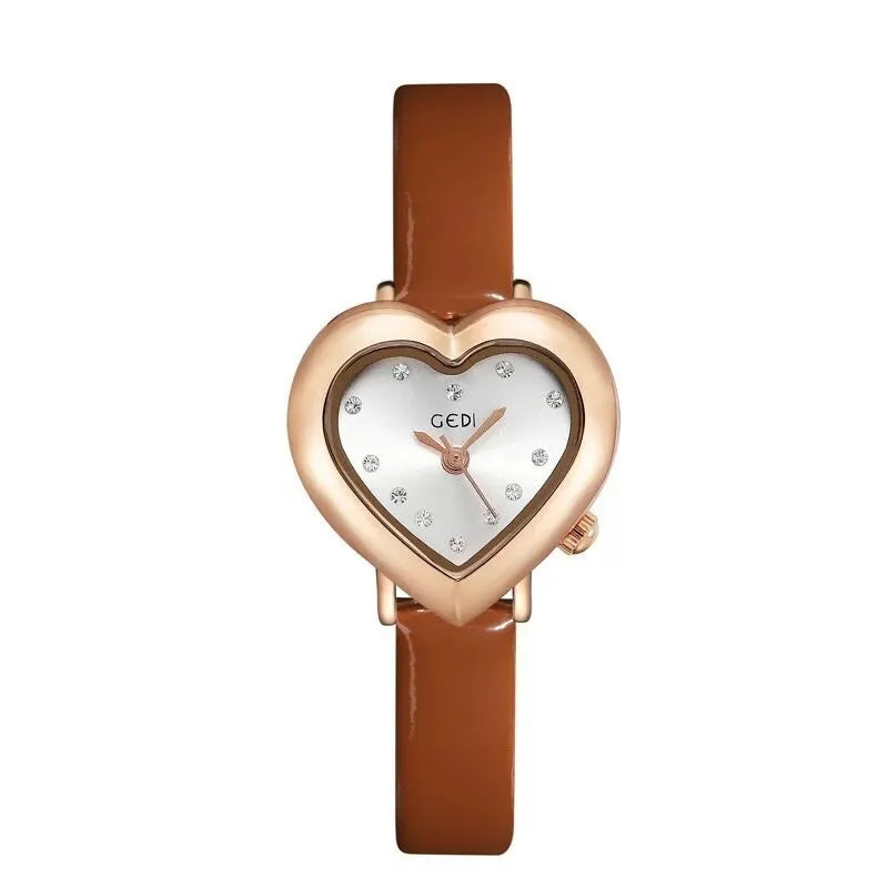 Simple Style Heart Shape Buckle Quartz Watch Women's Watches