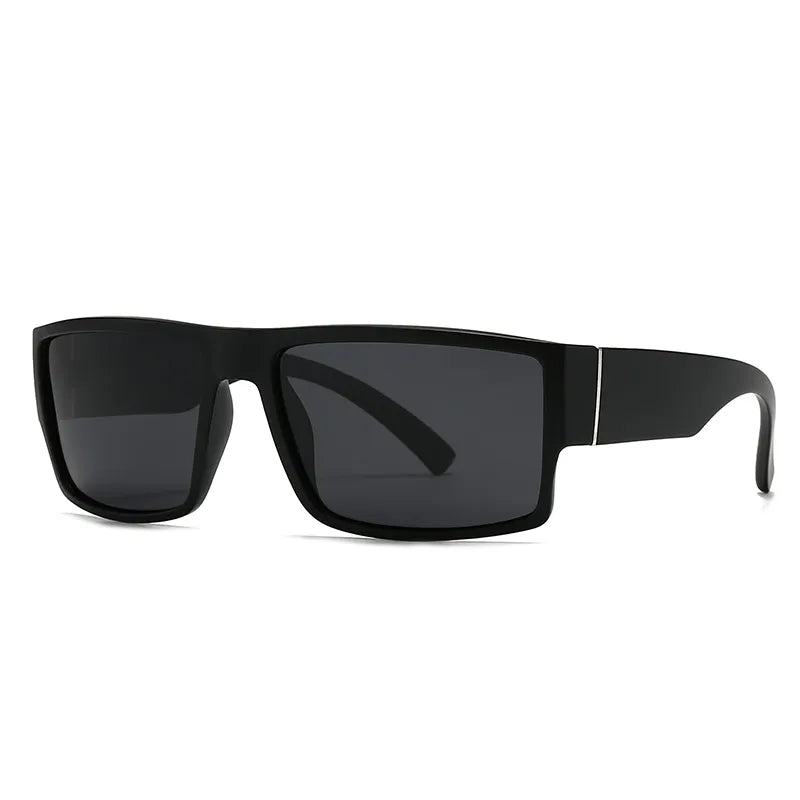 Casual Solid Color PC Polarized Light Square Full Frame Men's Sunglasses