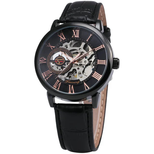 Retro Solid Color Buckle Mechanical Watch Men's Watches