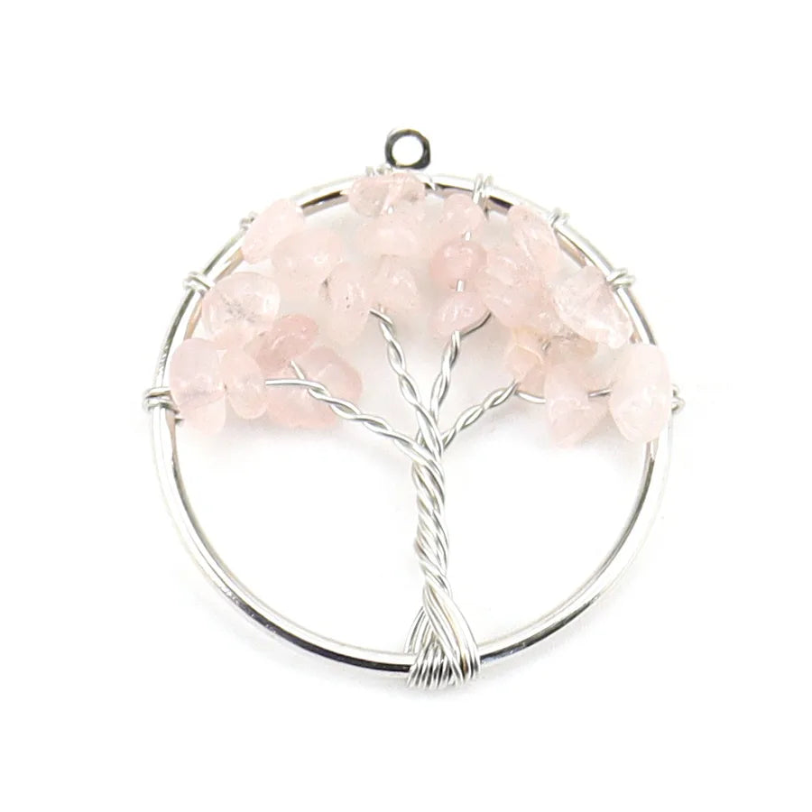 simple style lucky tree natural stone agate wholesale pendants