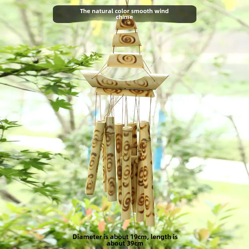 Creative Features Bamboo Wind Bell Hanging Ornaments Bamboo Bell Decoration Feng Shui Gift Bamboo Tube Wind Bell