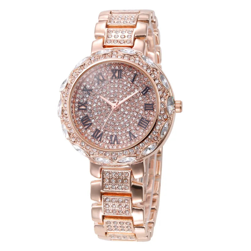 Glam Shiny Solid Color Butterfly Double Snap Quartz Watch