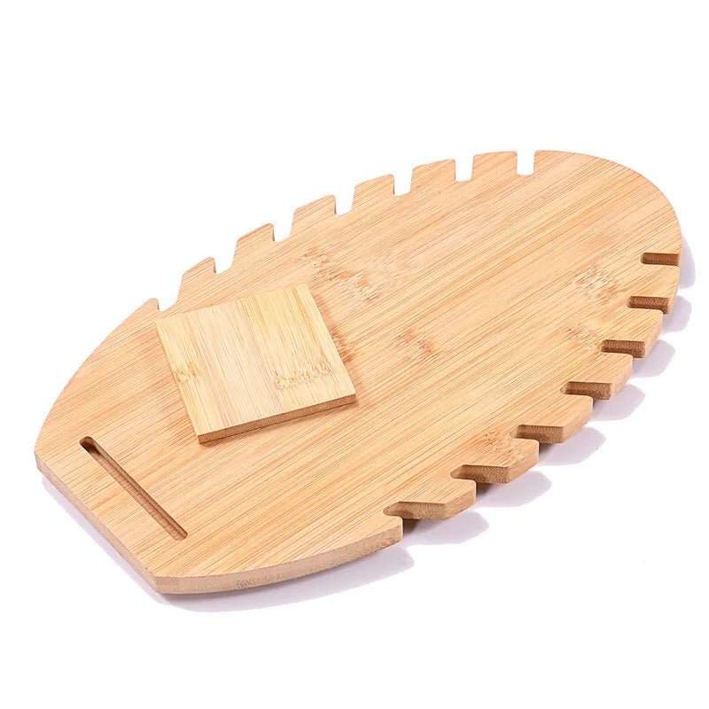 Flame Type Wooden Bamboo Necklace Bracelet Stand Jewelry Pendant Display Holder Academic Style Crafted Accessory Showpiece