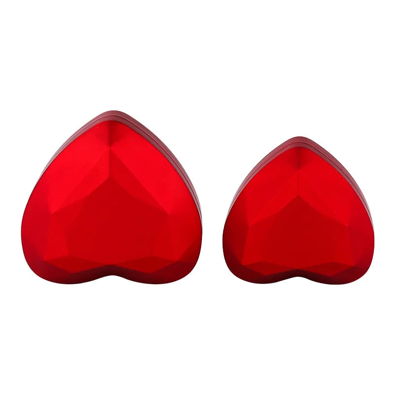 simple style classic style heart shape solid color plastic jewelry boxes