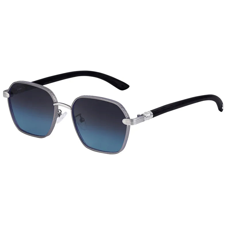 Vacation Classic Style Solid Color Pc Square Full Frame Men's Sunglasses