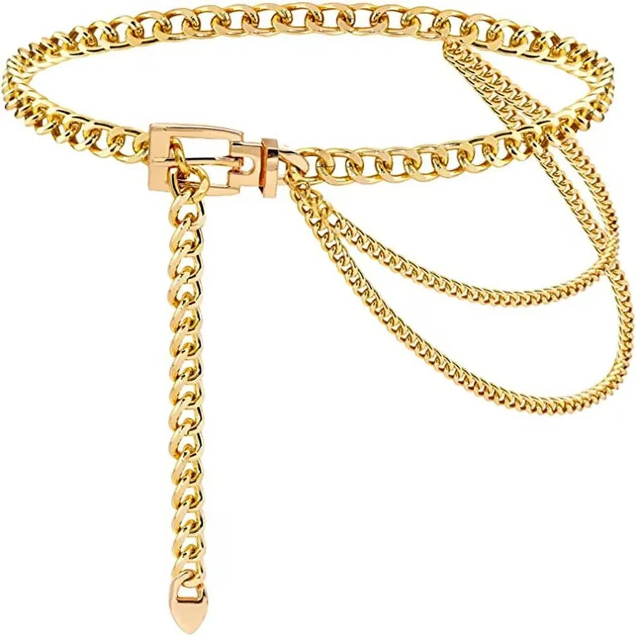 simple hollow chain fashion Metal Moon tassel waist chain female love body chain decoration wholesale