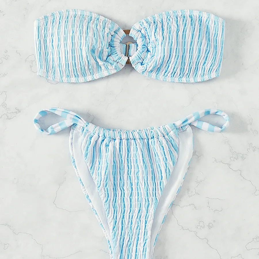 Women's Waves 2 Pieces Set Bikinis Swimwear