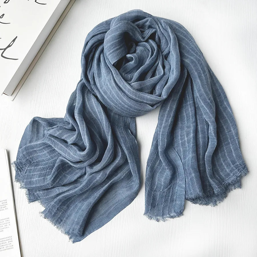 women's elegant gradient color cotton scarves & gloves
