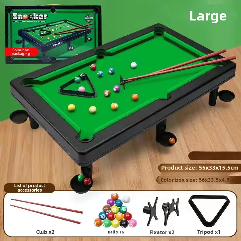 Simulation Children's Small Billiard Table Household Mini Billiard Table Toy Table 2-in -1 Parent-Child Interactive Gift