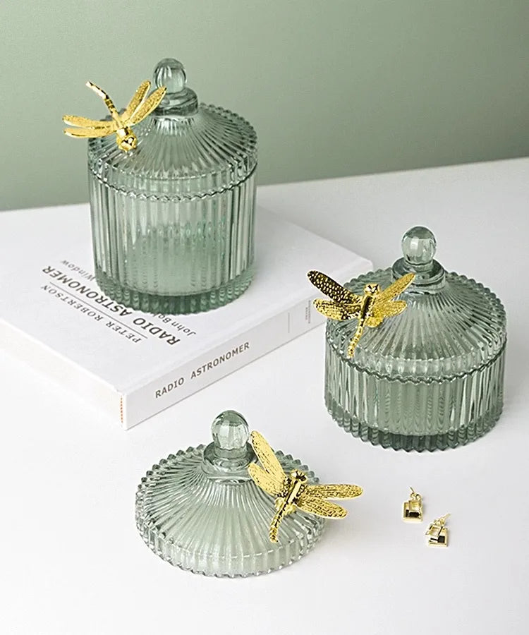 1 Piece Glass Nordic Style Dragonfly Butterfly