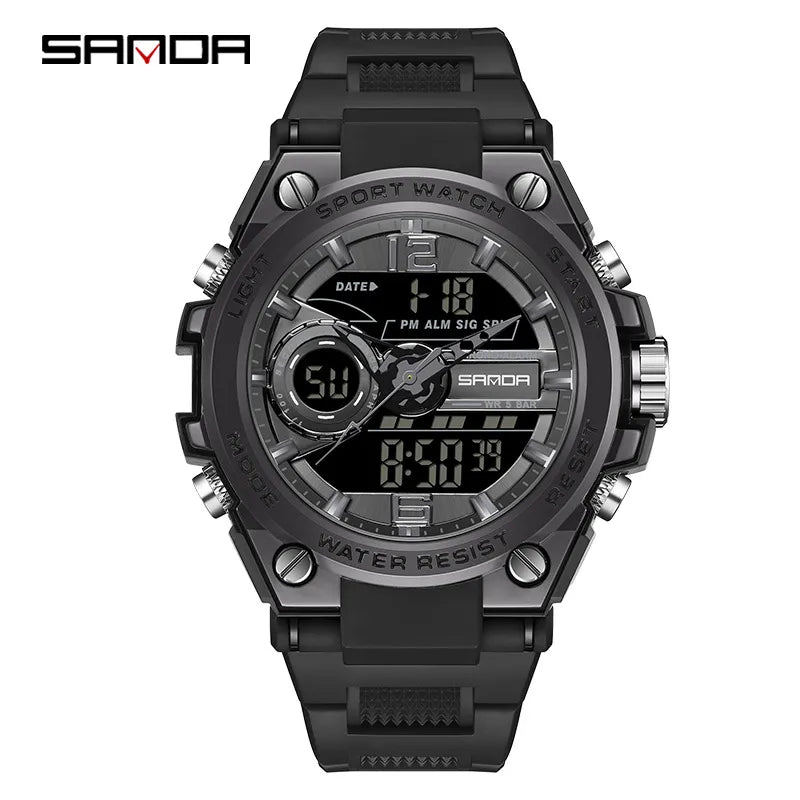 modern style solid color electronic men's watches