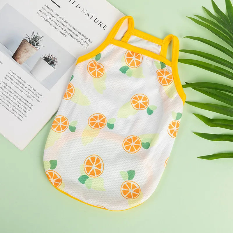 cute sweet polyester cartoon fruit pet clothing