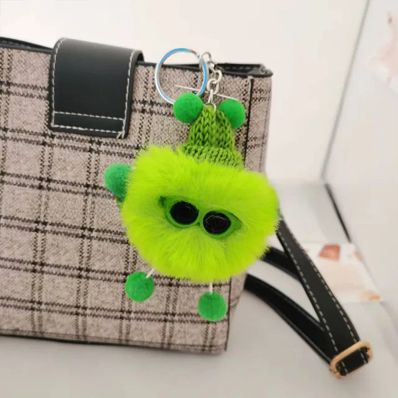 Plush elf spot imitation Rex rabbit fur elf bag pendant plush hook key chain Rex rabbit fur pendant New