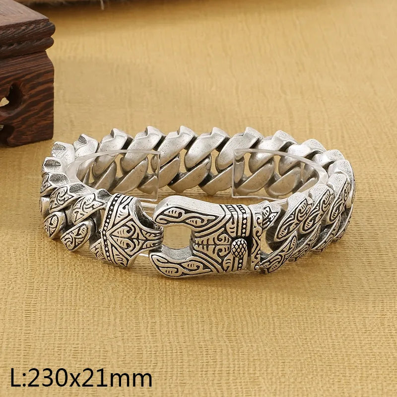 Hip-Hop Classic Style Geometric 304 Stainless Steel 18K Gold Plated Men's Bracelets
