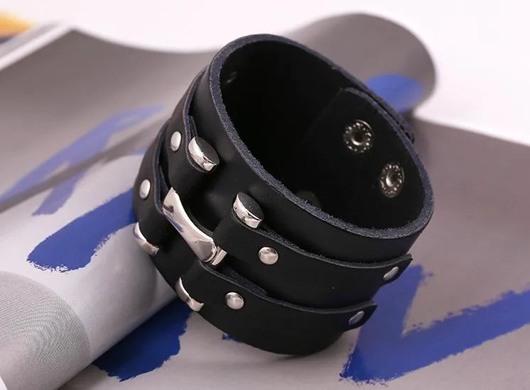 new vintage leather bracelet personalized punk leather bracelet