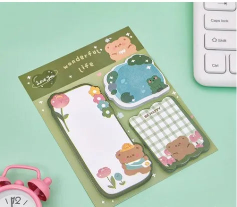 1 set cartoon learning paper cute sticky note