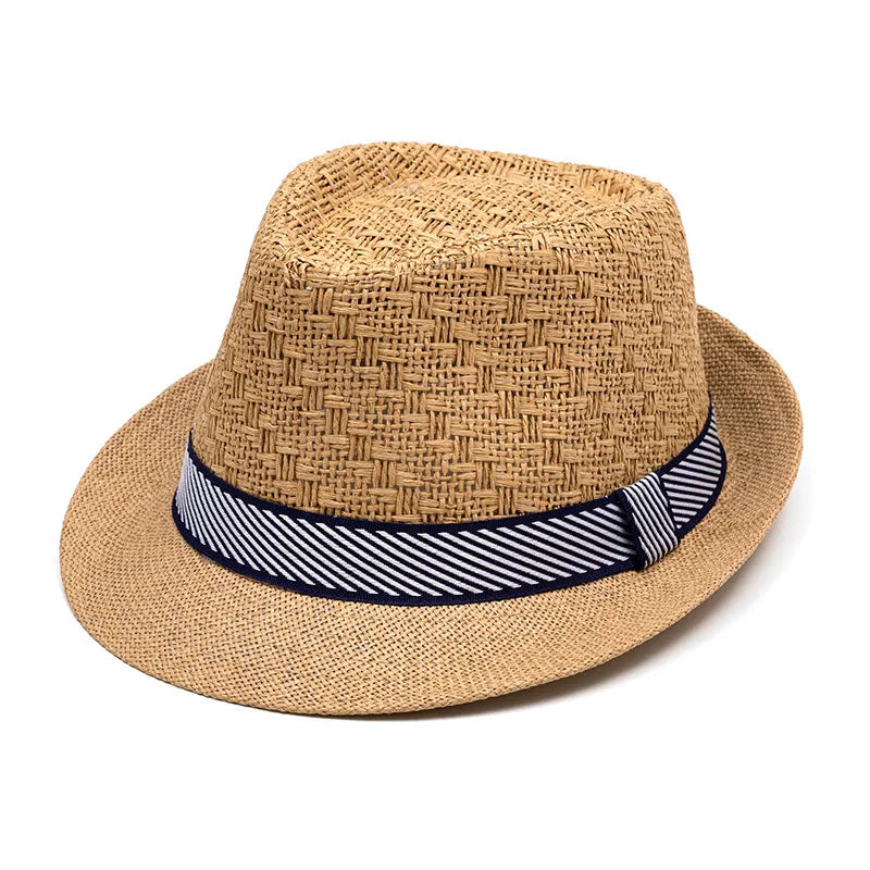 Unisex Casual Style Vacation Solid Color Curved Eaves Straw Hat