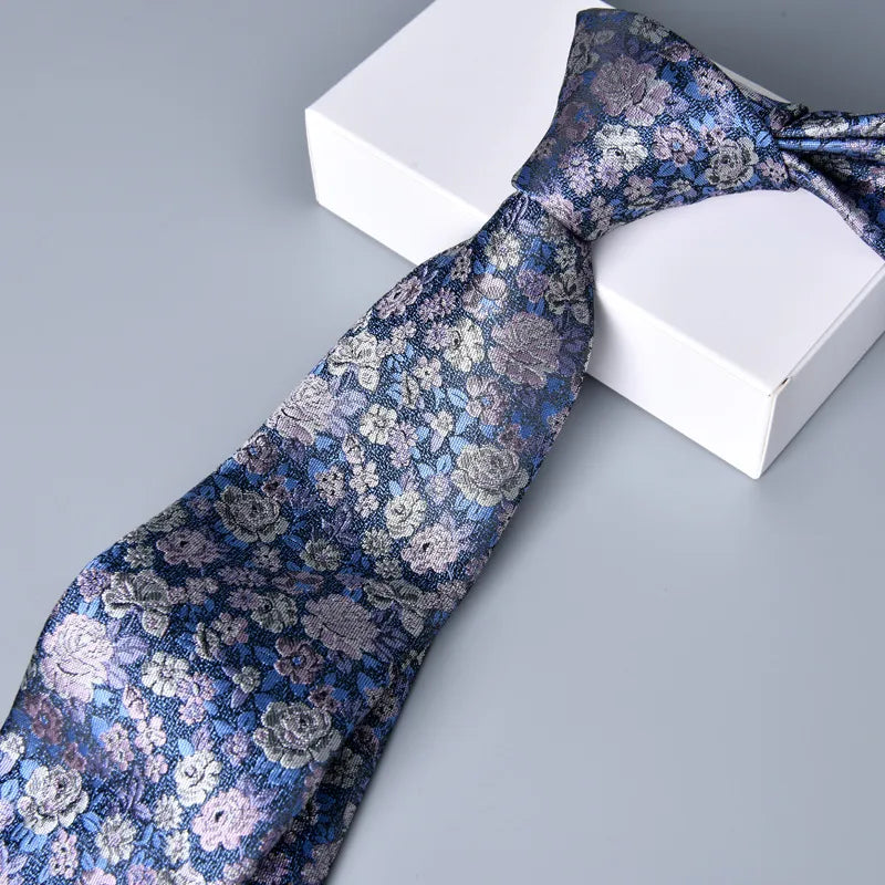 business animal flower polyester yarn men's tie