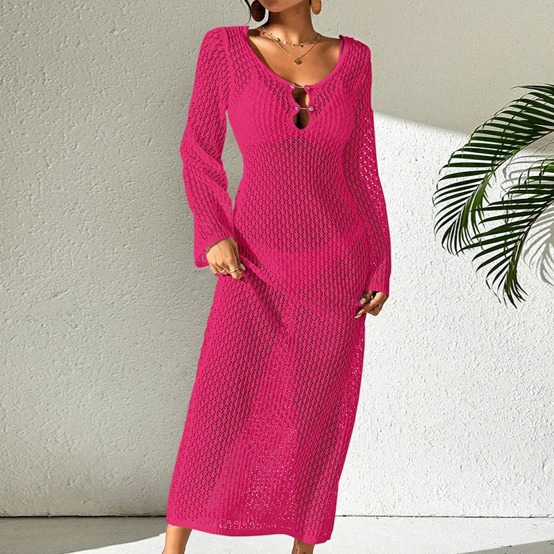 Women's Solid Color Sexy Cover Ups