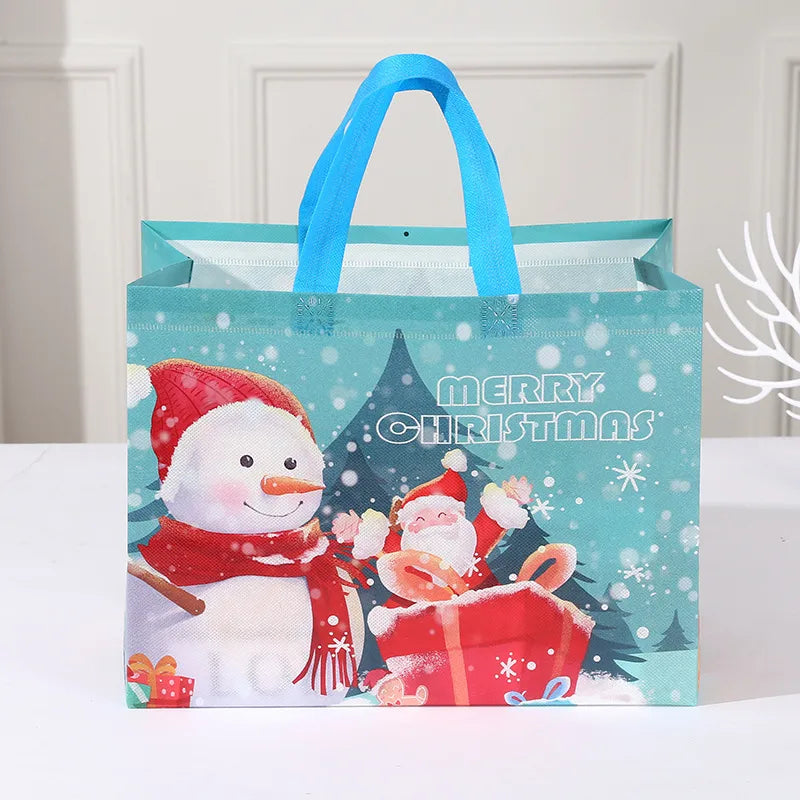Christmas Cute Penguin Santa Claus Snowman Nonwoven Festival Gift Wrapping Supplies