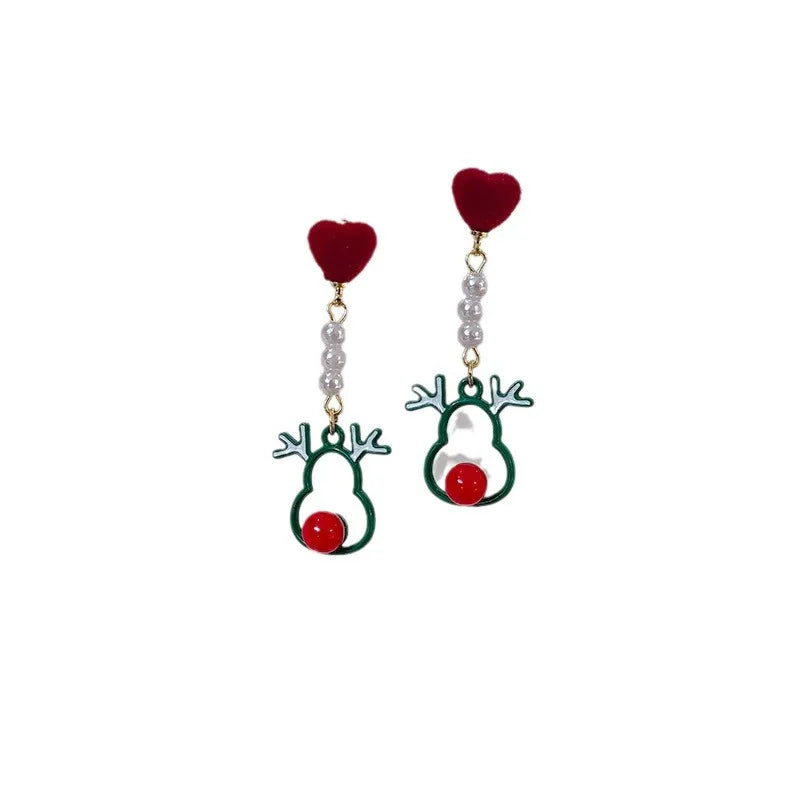 Handmade Christmas Festive Tassel Earrings Original Design Geometric Pattern Zinc Alloy Women's Jewelry Accessories Ear Jewelry