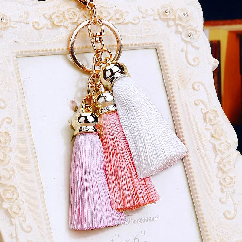 Simple Style Classic Style Solid Color Metal Women's Bag Pendant Keychain