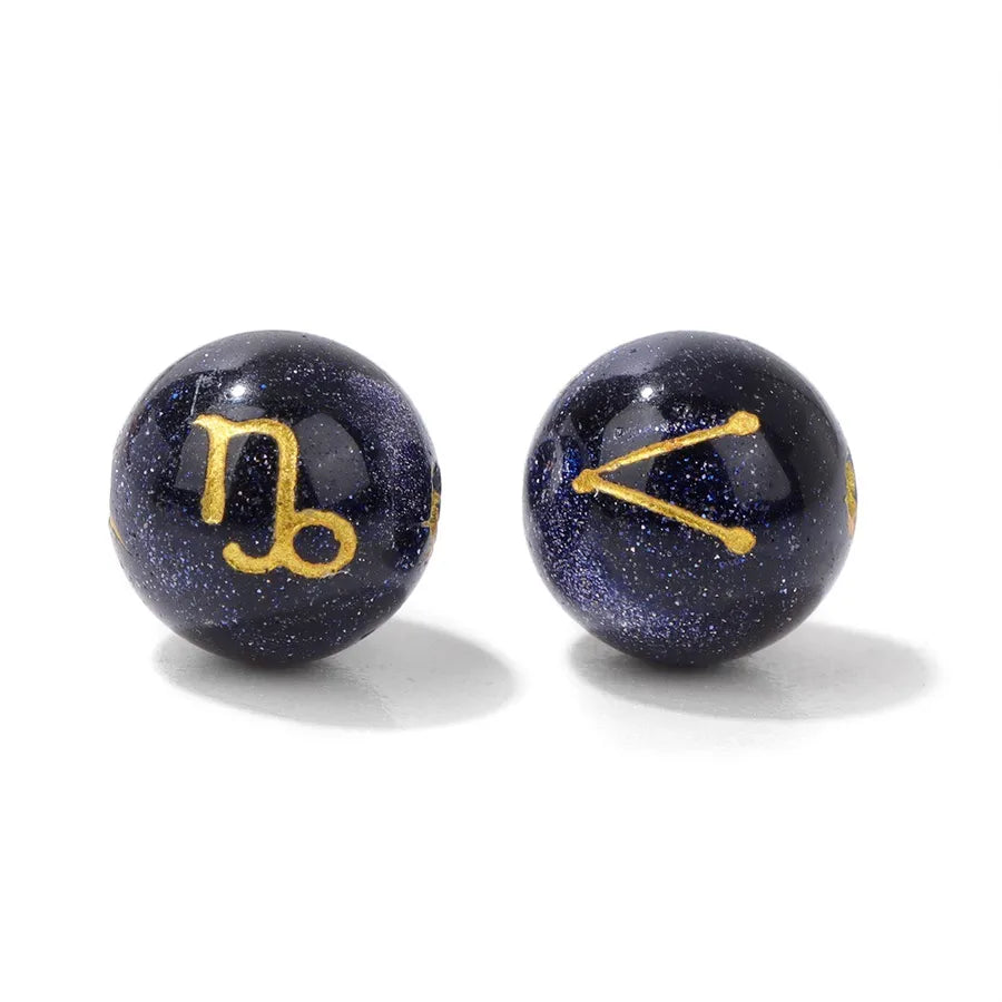 1 Piece Diameter 10mm Stone Constellation Beads