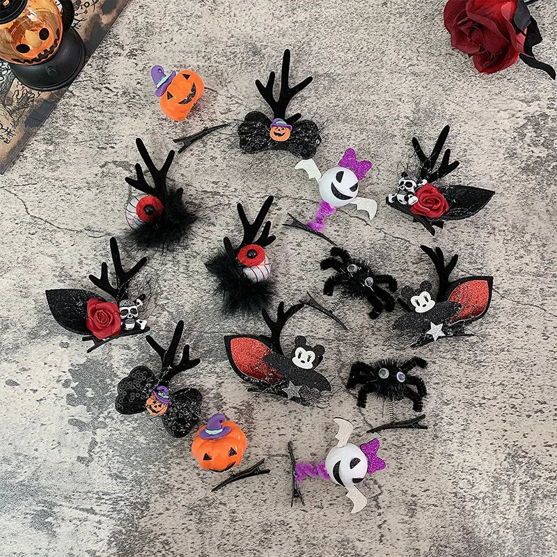 exaggerated funny pumpkin arylic plush hair clip