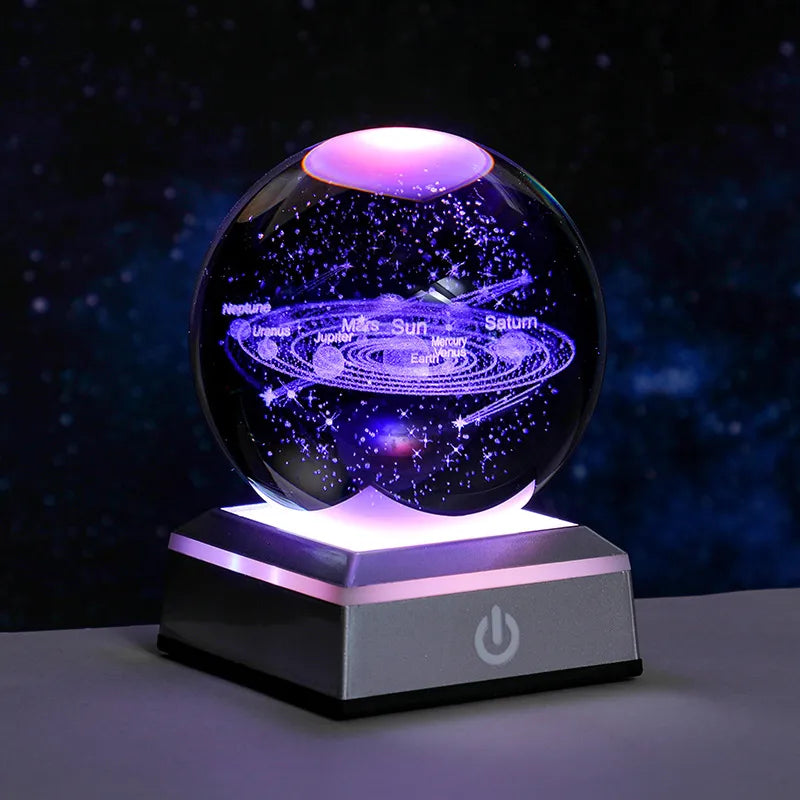 Simple Style Solar System Starry Sky Dolphin Crystal Holiday Daily Ornaments Led Lights Night Lights