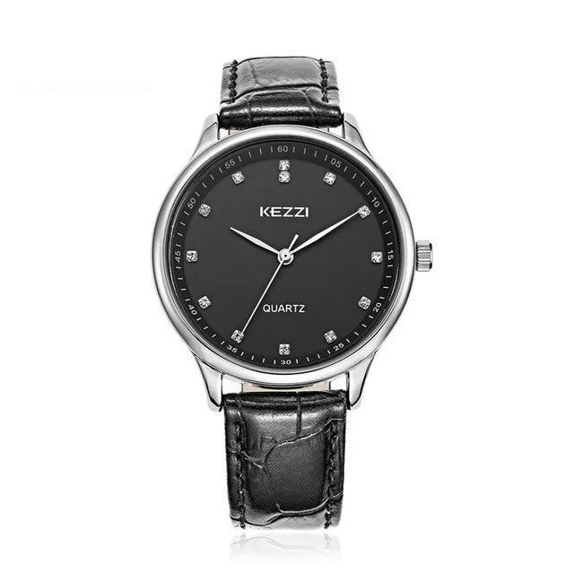 simple style solid color buckle quartz men's watches