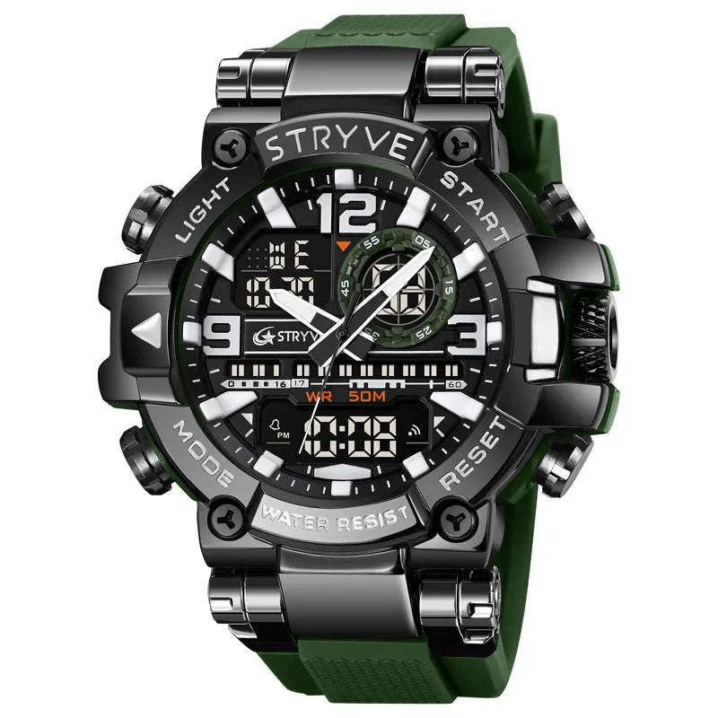 classic style color block electronic men's watches