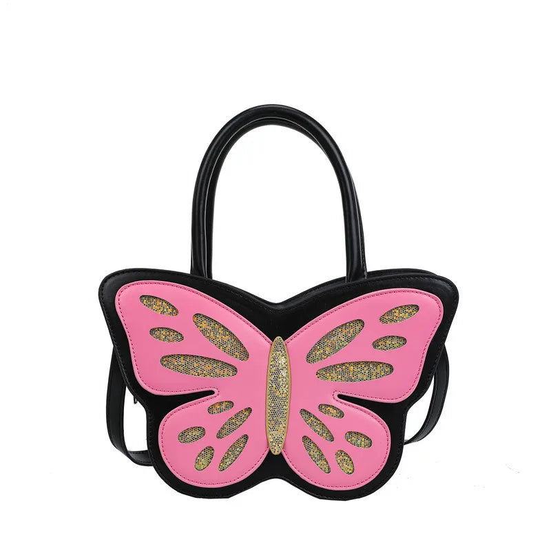Women's PU Butterfly Cute Butterfly Shape Zipper Crossbody Bag