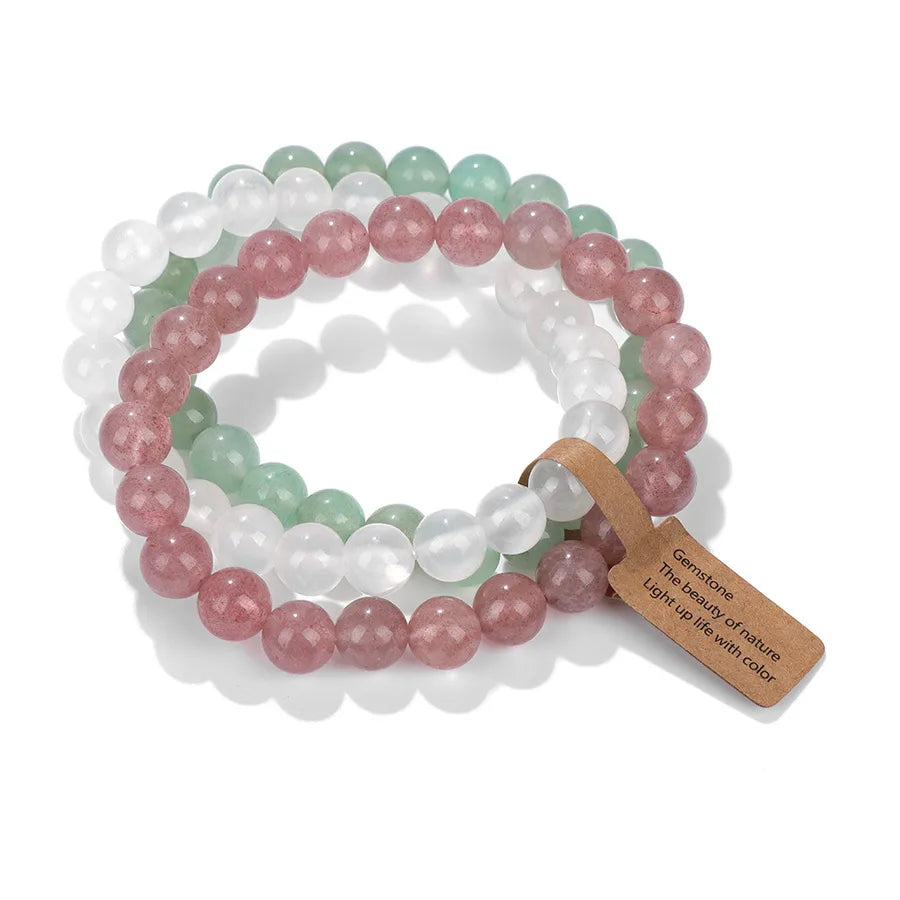 Simple Style Fruit natural stone Crystal Bracelets In Bulk