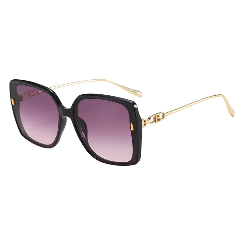 Casual Elegant Retro Solid Color Pc Square Full Frame Women's Sunglasses