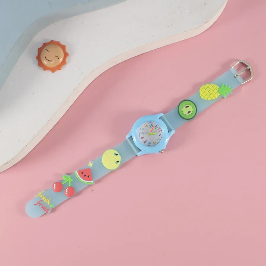 New PVC Color Case Cartoon Children's Quartz Watch Cute Creative Toy Watch Primary School Boys Girls Watch
