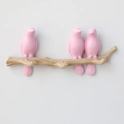 Nordic Creative Bird Decoration Hook Hallway Wall Seamless Key Hook Punch-free Wall Decoration Wall Hanging Coat Hook