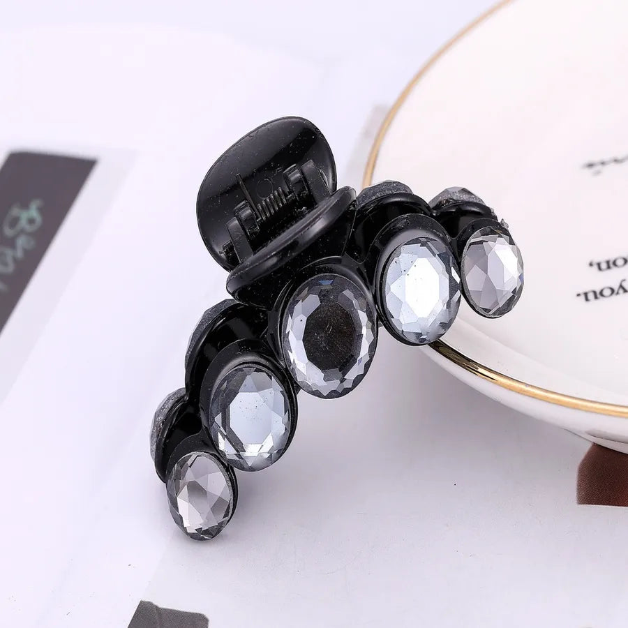 Elegant Women's Geometric Artificial Crystal Metal Hair Claws