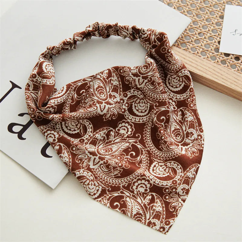 Elegant Retro Lady Women's Printing Cloth Hair Band