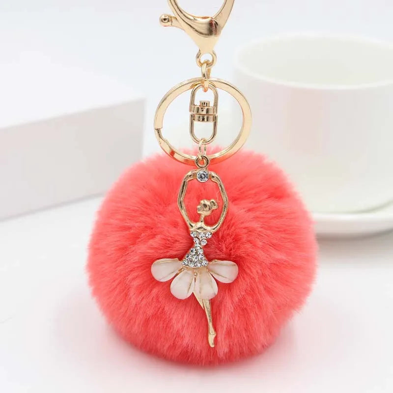 Basic Classic Style Human Plush Women's Bag Pendant Keychain