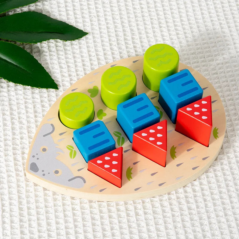 Wooden Fun Matching Beads Color Pairing Classification Cognitive Bowl Spoon Training Hand Eye Coordination Table Game Toys
