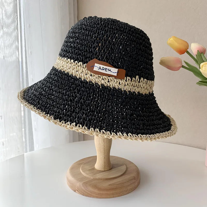 Women's Casual Style Basic Solid Color Big Eaves Straw Hat
