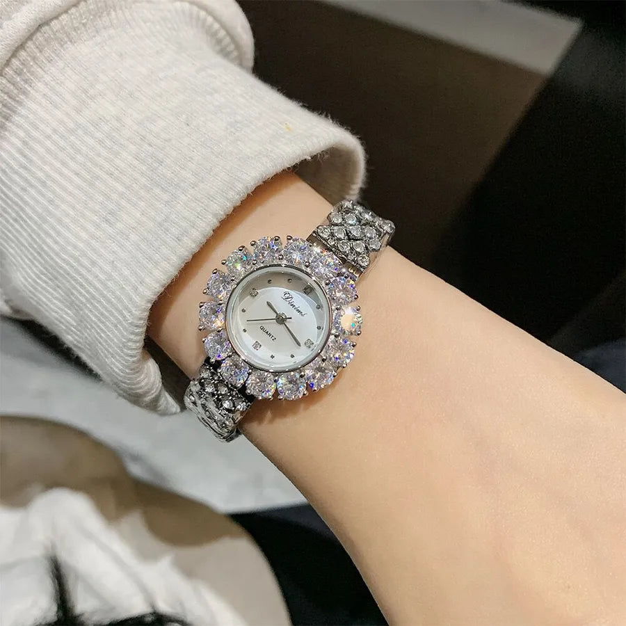 Elegant Glam Geometric Jewelry Buckle Quartz Watch Women's Watches