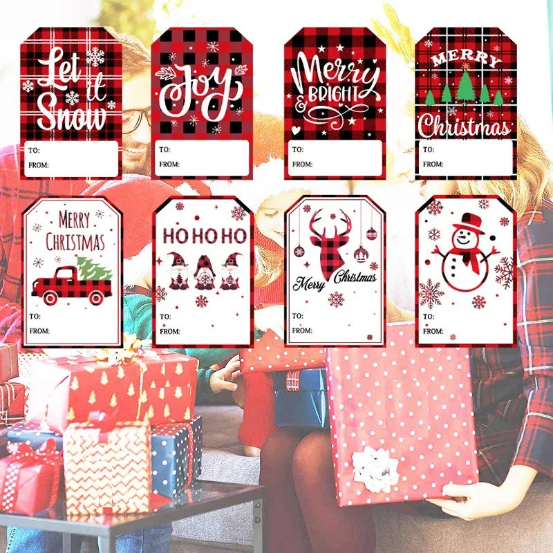 500 Pieces Holiday Thank You Handmade Craft Gift Decoration Festive Roll Out Christmas Card Stickers Adhesive Paper Decor
