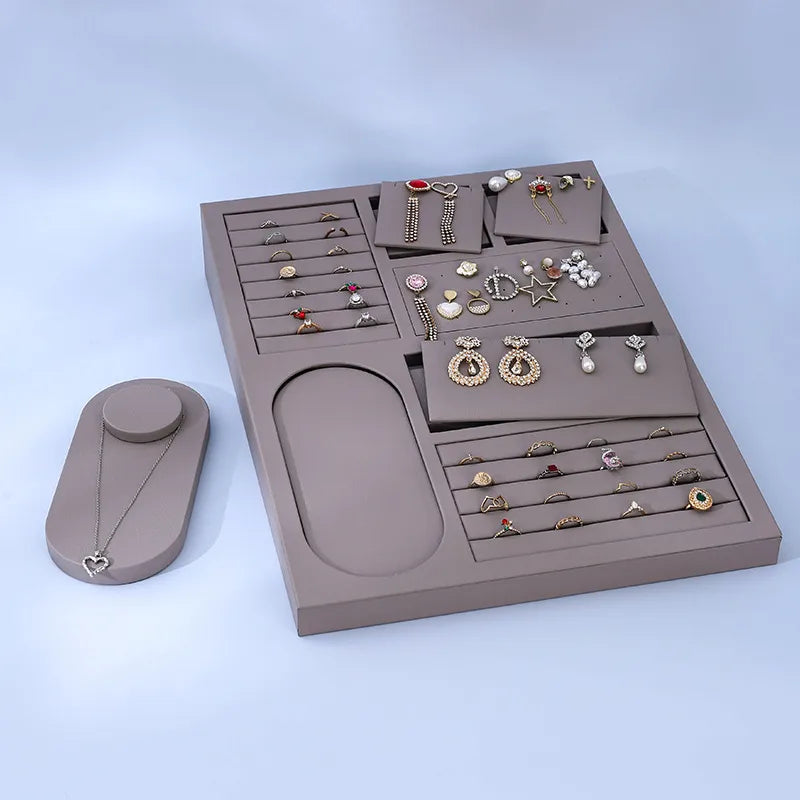 Luxury Jewelry Stand Combo Set Cabinet Display Tray Ring Bracelet Necklace Earring Multi-purpose Holder For Jewelry Store